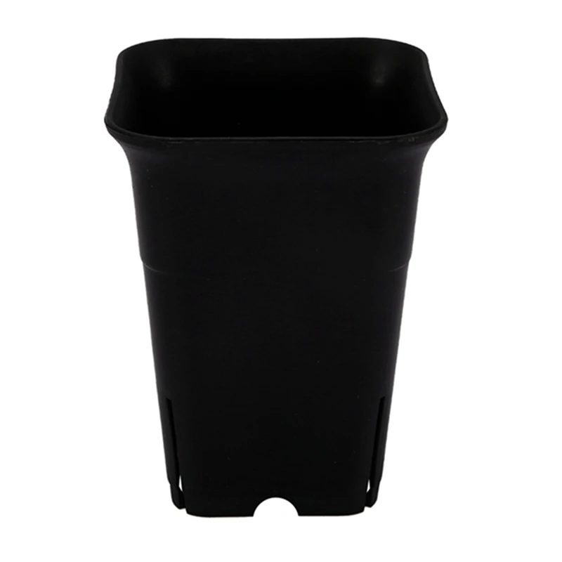 

20Pcs Black Square High Waist Mini Nursery Pot Planter Succulent Plant Pot Small Flower Planters, M