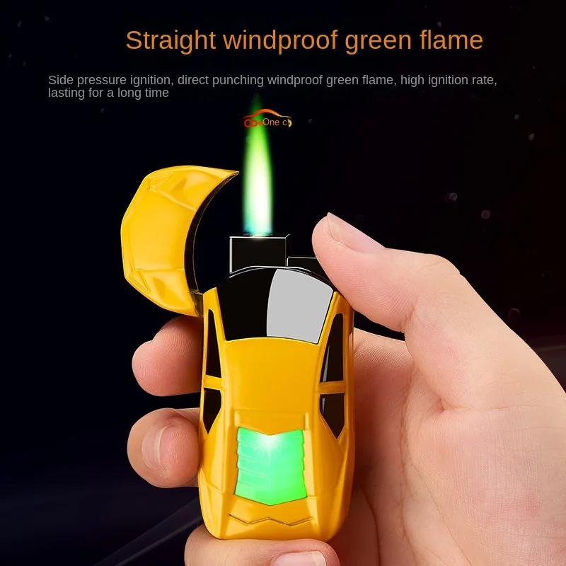 

Sports Car Keychain Lighter Creative Windproof Blue Flame Torch Lighter