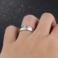 6mm vintage retro style ring for women men clear cz crystal jewelry fashion stainless steel engagement wedding rings