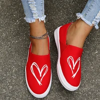 spring autumn womens casual canvas shoes a pedal love light flat shoes soft comfortable single shoes large size womens shoes