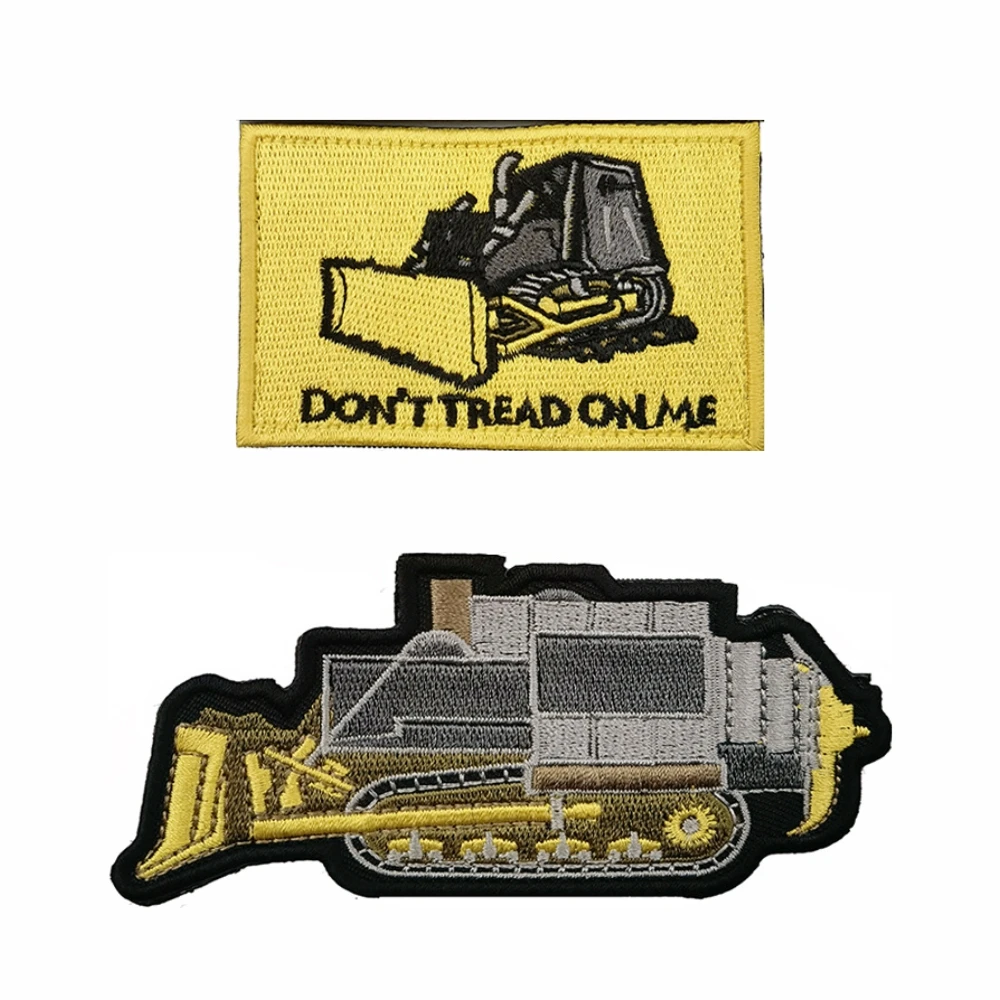 

Dont Tread on Me Embroideried Patch Armband Badge Applique Embellishment Bulldozer Military Tactical Embroidery Patches