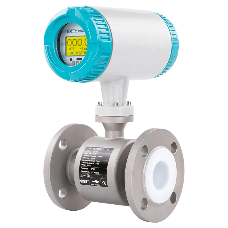 

PTFE Electromagnetic Flowmeter Formation Flow Rate Incorporate Type Magnetic Flow Meter for Water Wine Slurry Beverage