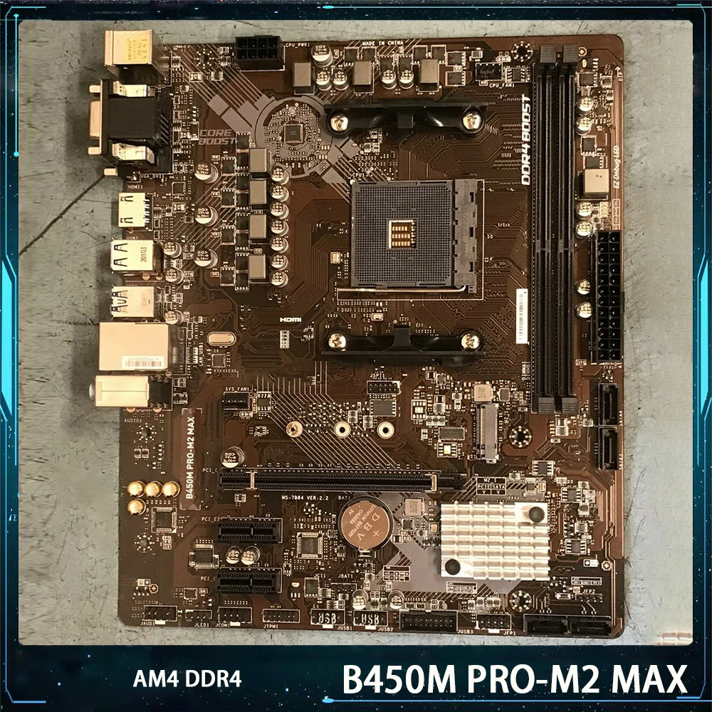 

100% Working For Msi B450M PRO-M2 MAX Desktop Motherboard AMD AM4 DDR4 SATA3 PCI-E3.0 USB3.2 M-ATX Original Quality