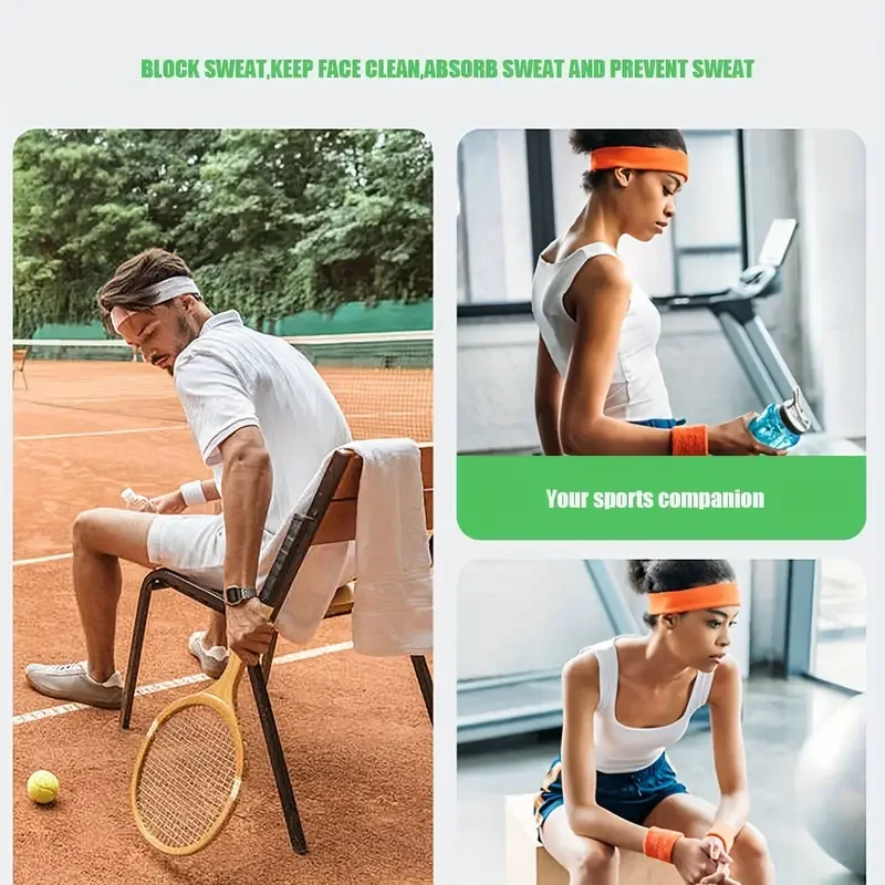 Набор повязок на голову для занятий спортом поглощение пота баскетбол повязка и