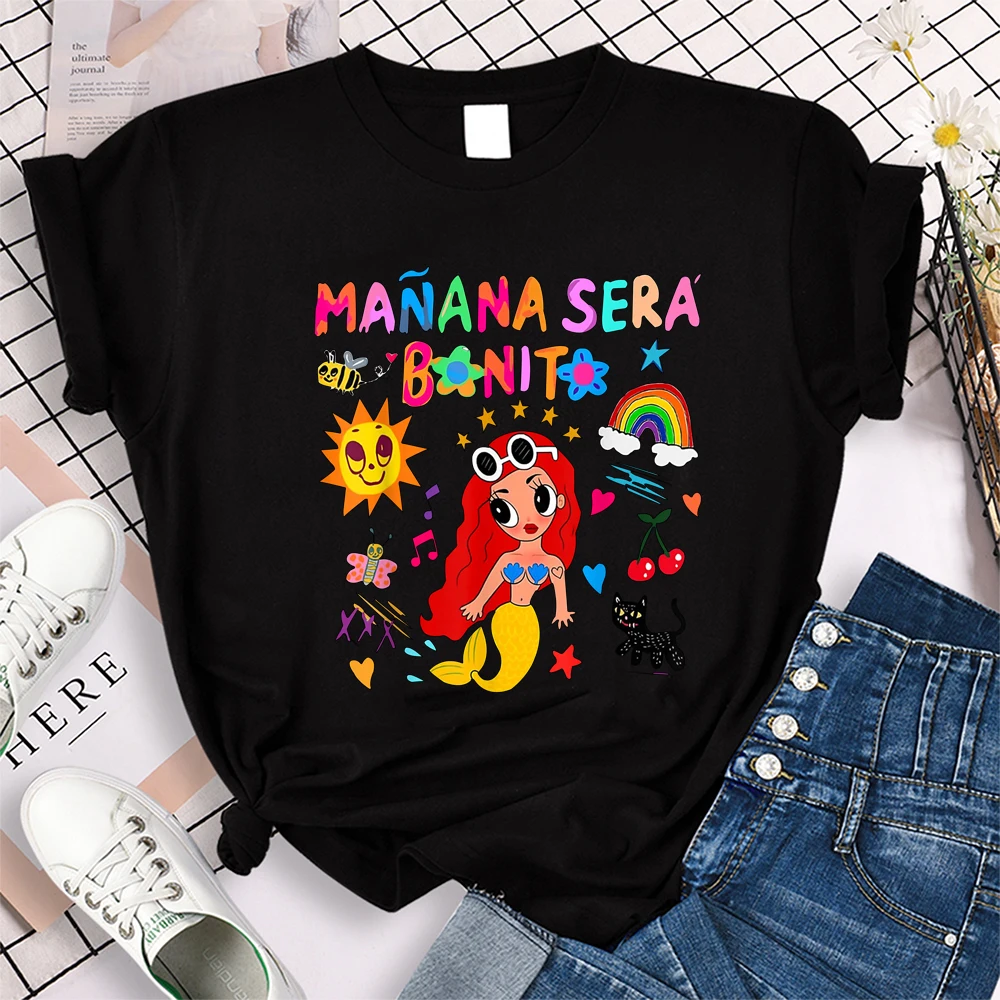 

Manana Sera Bonito T-Shirt Woman Short Sleeve Karol G Merch Music Tomorrow Will Be Nice T Shirt Trending Sirena Tees Streetwear