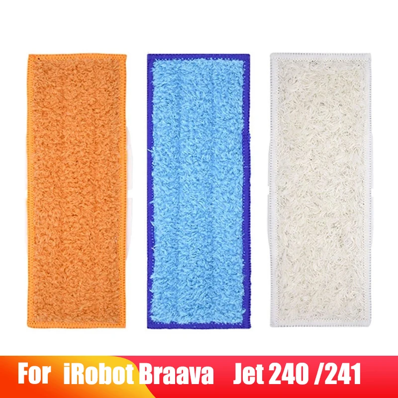 

Washable Mop Cloths Pads Accessories For iRobot Braava Jet 240/241 Robot Vacuum Cleaner Dry Wet Mop Clean Cloth Rag Spare Parts