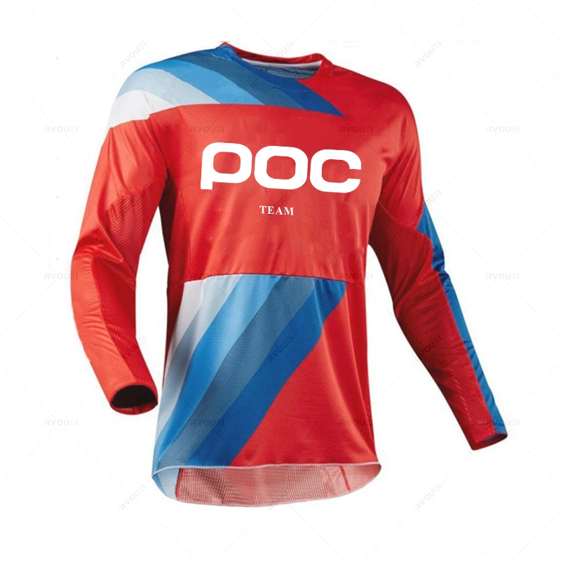 

POC downhill suit long-sleeved mountain bike off-road vehicle suit quick-drying breathable riding suit large size jersey 2022t-s