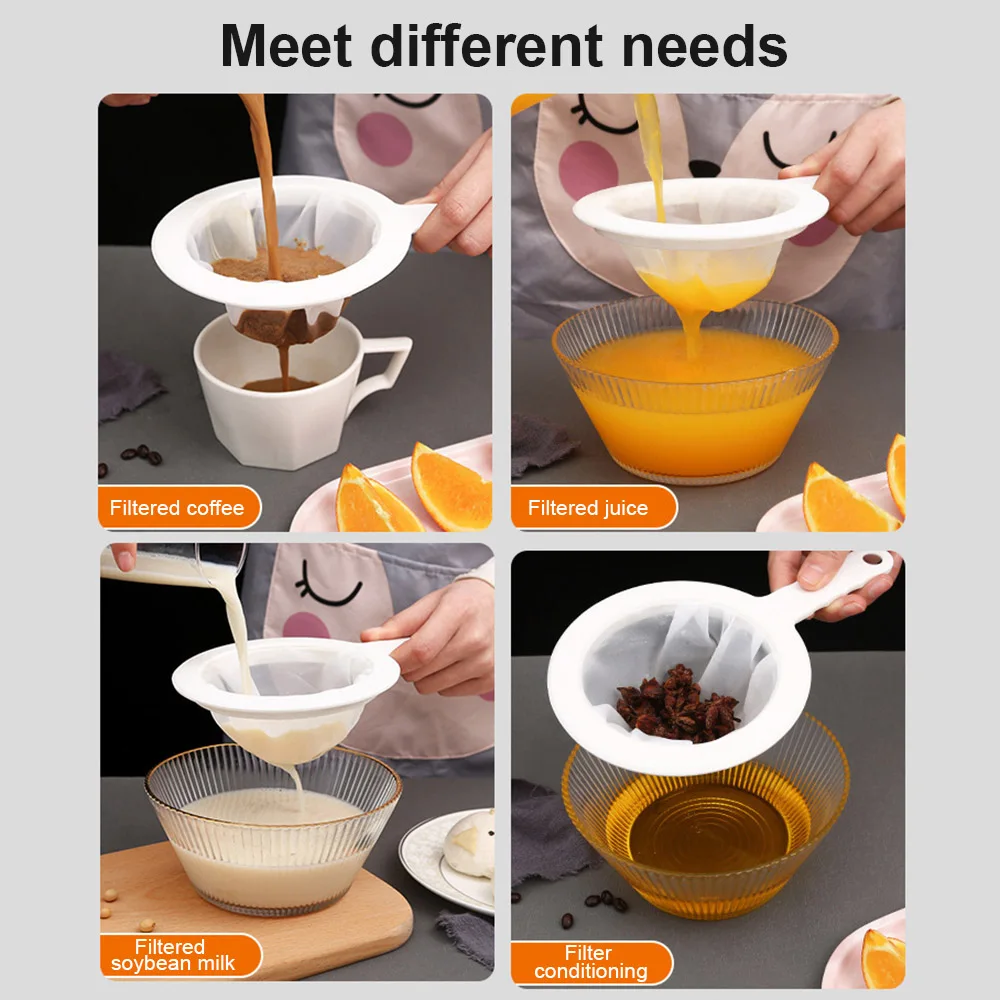 

Фильтр-воронка сетчатые многоразовые ультратонкие сетчатые сумки с ручкой для кухни Пищевые фильтры Colanders & пищевые фильтры wzpi