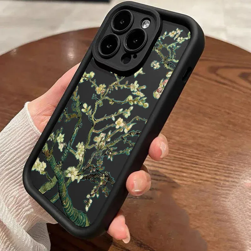 Чехол с картиной маслом Ван Гога Звездное небо для iPhone 16 15 11 13 14 12 Pro Max Plus Mini чехол