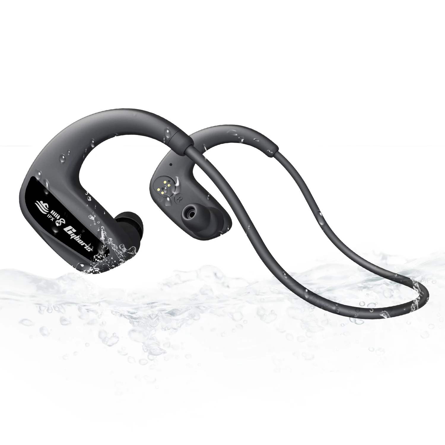 

Cyboris Swimming Bluetooth Earphone Ipx8 Waterproof 16GB Wireless Mp3 Player Headset Sports Bathing Running BT Earbud