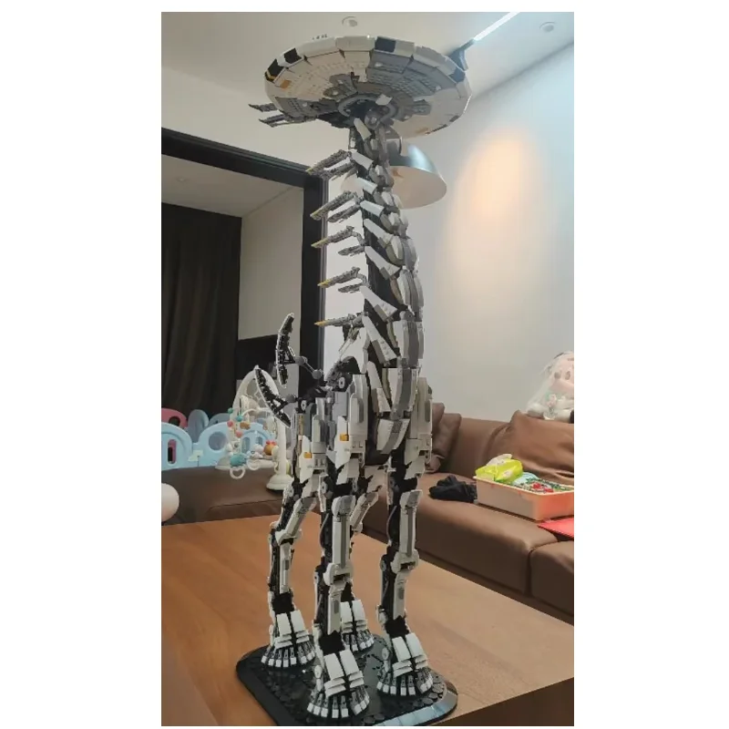 Фото Новинка 2024 года, строительные блоки Horizon Monster Giraffe с длинным вырезом и зверем, 76989, кирпичи для детей, подарочные игрушки для мальчиков №3