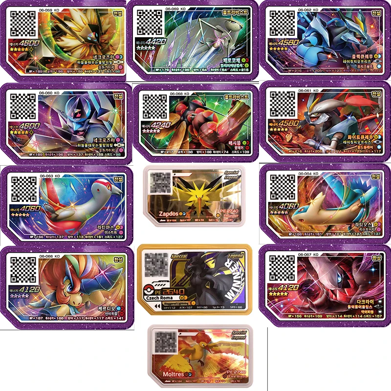 

Корейская версия, диски для покемонов Ga Ole Disks Plus Aura Gaole, карта диска 6 звезд и покемонов, специальная аркадная игра CardAnime, Детские карты