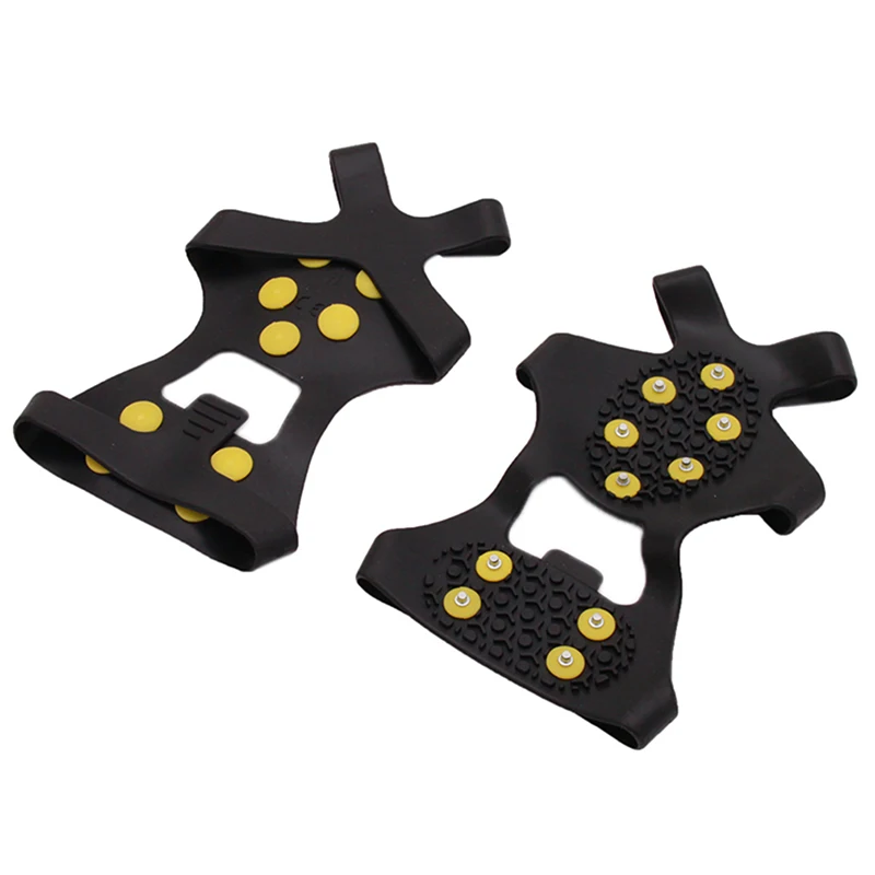 

Outdoor Sports 10 Stud Teeth Mountaineering Ice Gripper Shoes Covers Crampons Covers Winter Climbing Safety Non-Slip Crampons