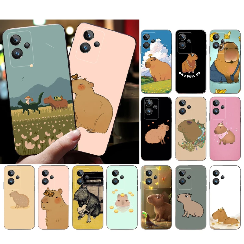 

Cartoon Capybara Phone Case for OPPO Realme 10 Pro Plus 9 8 7 6 Pro GT 2 Pro X2 Pro C21Y C11 X3 SuperZoom Funda