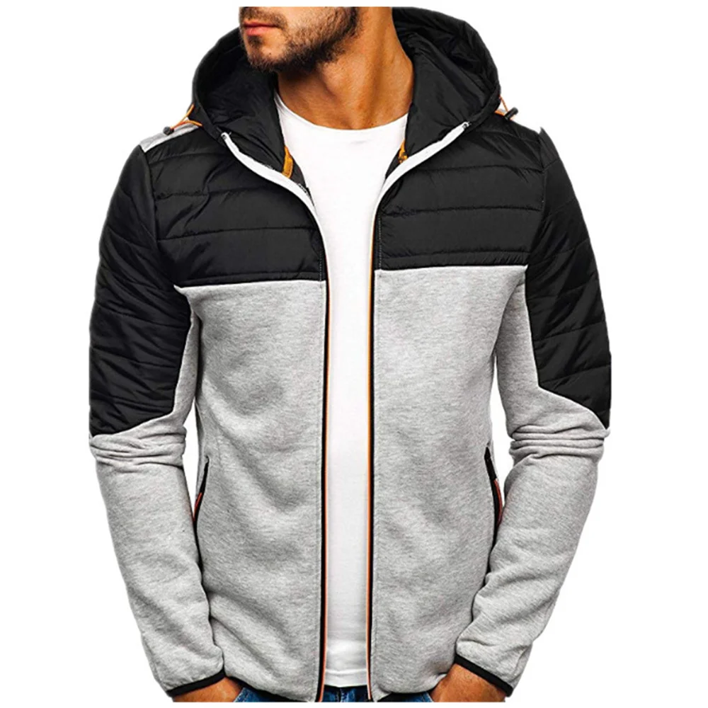 

Autumn And Winter Hoodie Cardigan Coat Men's Casual Jacket Cotton Padded Clothes