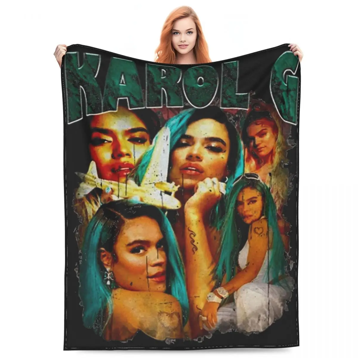 

Одеяло Karol G Bichota в форме сердца, винтажное Фланелевое текстильное декоративное портативное легкое тонкое покрывало, домашнее уличное постельное белье