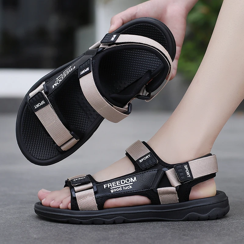 Мужские Сандалии-гладиаторы В Римском Стиле Удобные Легкие Пляжные Тапочки