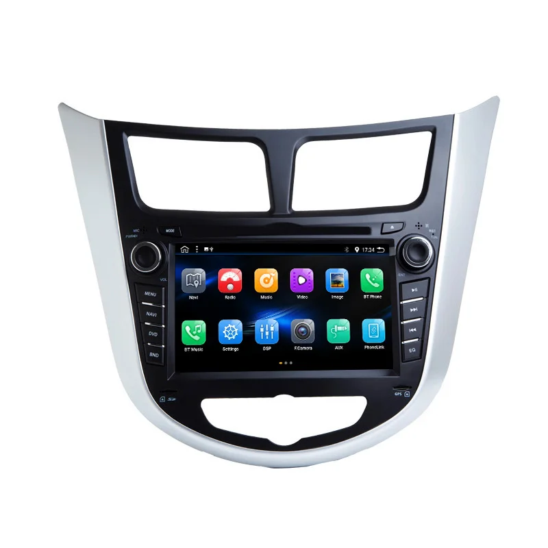 Автомагнитола Bonroad 2 Din Android без DVD для Hyundai Solaris Verna Accent 2009-2016 GPS-навигация Авторадио 4
