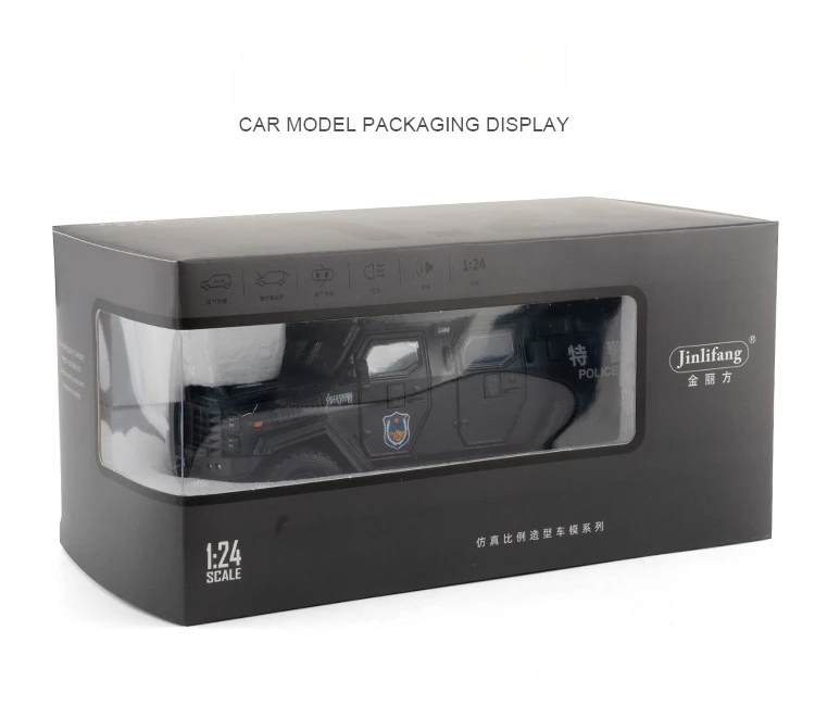Литая Под Давлением Модель Полицейского Внедорожника В Масштабе 1:24 Со Звуком И