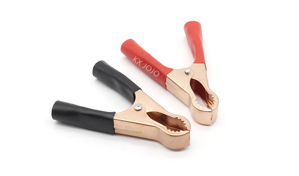 

2pcs 50A 100A Red + Black Crocodile Car Caravan Van Battery Test Lead Clips Best Promotion Alligator Clips