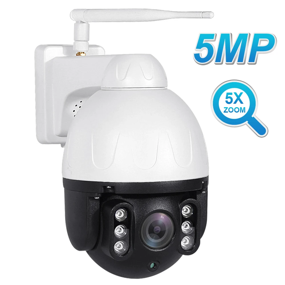 

INQMEGA Cloud 5MP Outdoor PTZ IP Camera WIFI Speed Dome Auto Tracking Camera 5X optical zoom IR CCTV Security Camera