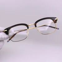 thom brand vintage square acetate myopia eyewear alloy half rim new glasses frame reading prescription eyeglasses frames tb707