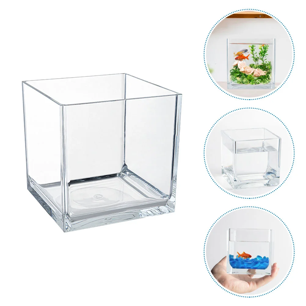 

Tank Bowl Aquariumgoldfish Betta Gallonbowls Clear Mini Transparent Containerplant Starter Tabletop Accessory Multi Function