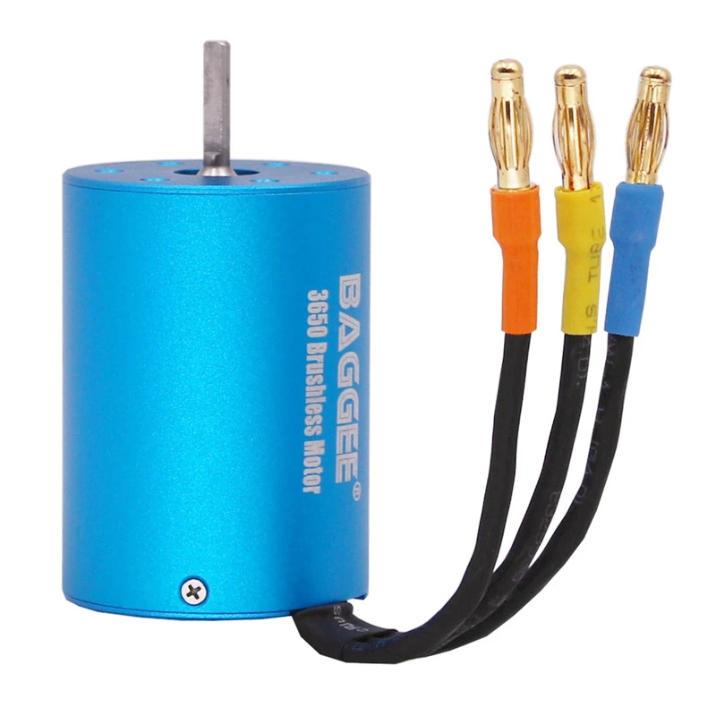 Водонепроницаемый бесщеточный двигатель BAGGEE 3650-1/10 кв для радиоуправляемого