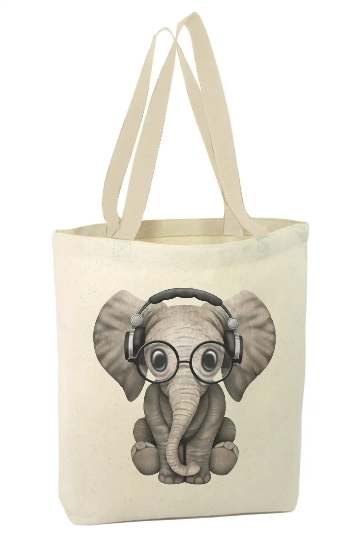 

Пляжная тканевая сумка со слонами для покупок с очками