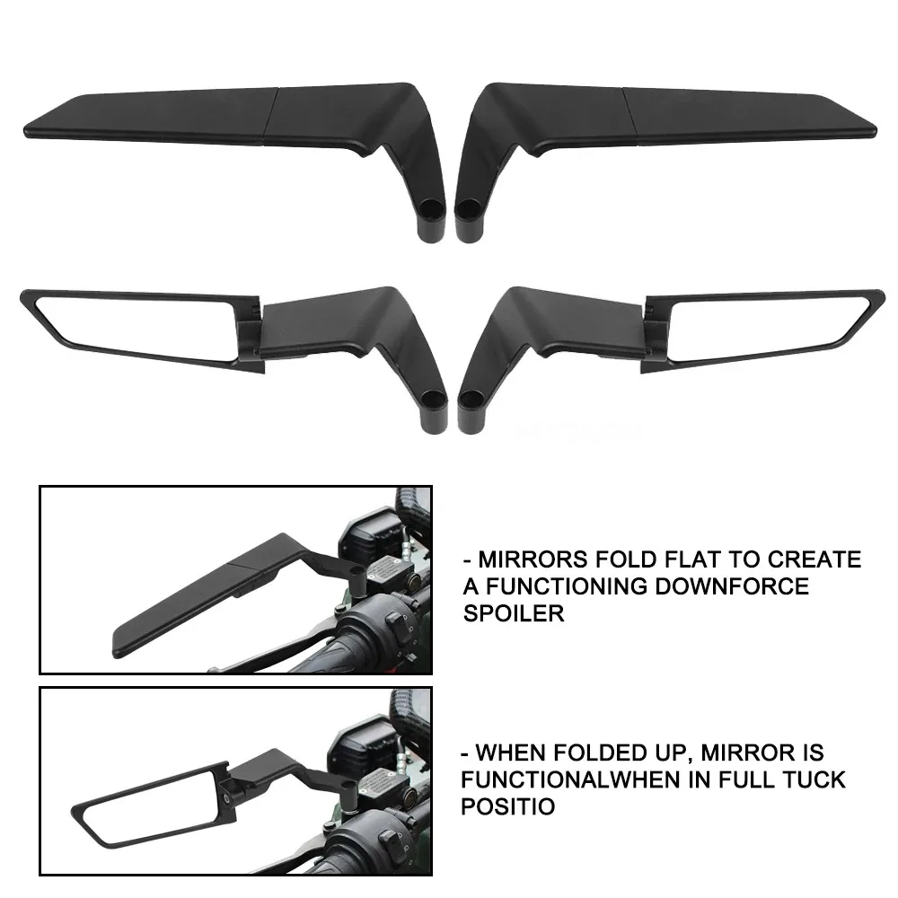 Фото Зеркала заднего вида Stealth Winglets для мотоциклов, регулируемые, для Honda PCX 150/160/125, ADV150, XADV 750, 350, 150, NS125LA №3