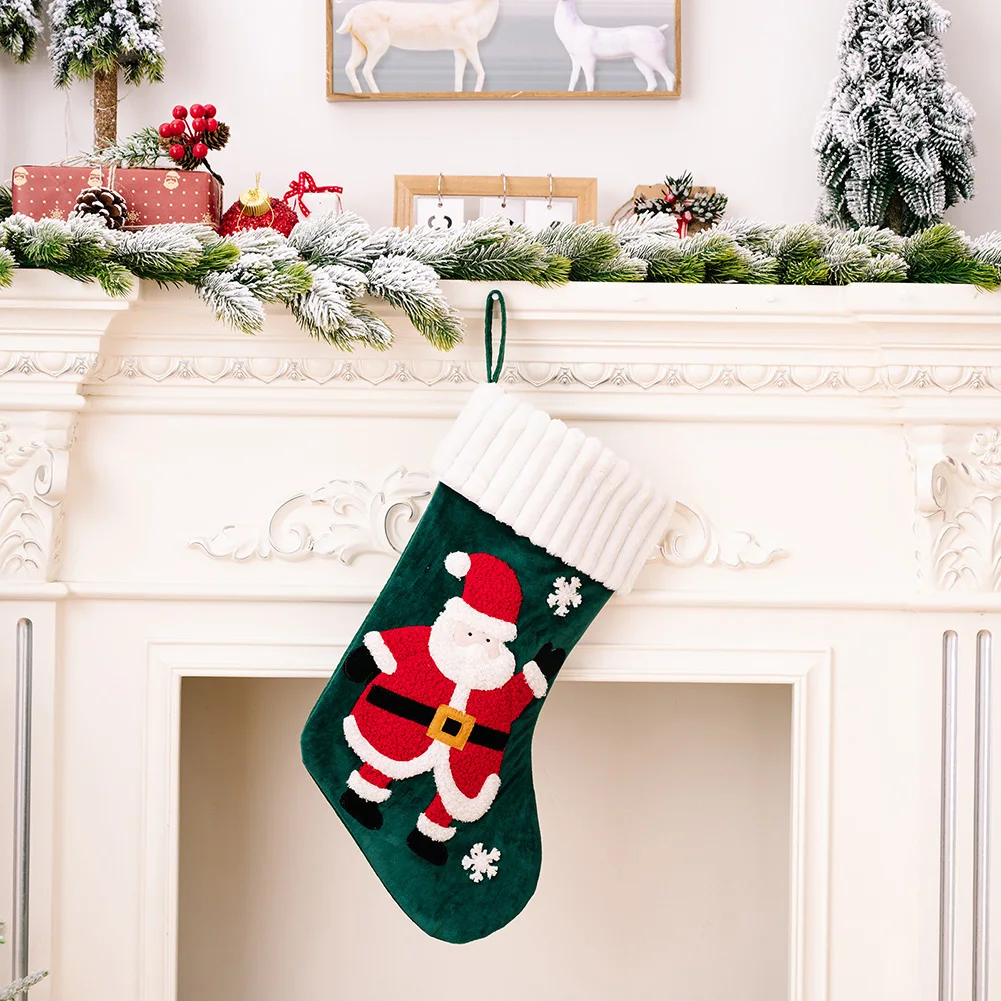 2023 New Christmas Stocking Christmas Decorations New Year Cartoon Snowman Santa Xmas Gifts Bag Christmas Tree Decoration