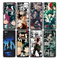 anime my hero academia samsung case for galaxy s7 s8 s9 s10e s21 s20 fe plus note 20 ultra 5g soft silicone