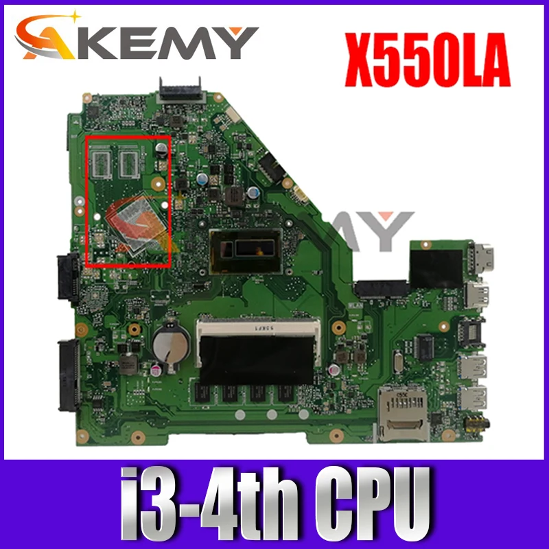 

X550LA i3-4th CPU 4GB RAM motherboard REV2.0 For ASUS A550L A550LA R510L R510LA X550LD Laptop mainboard Tested free shipping