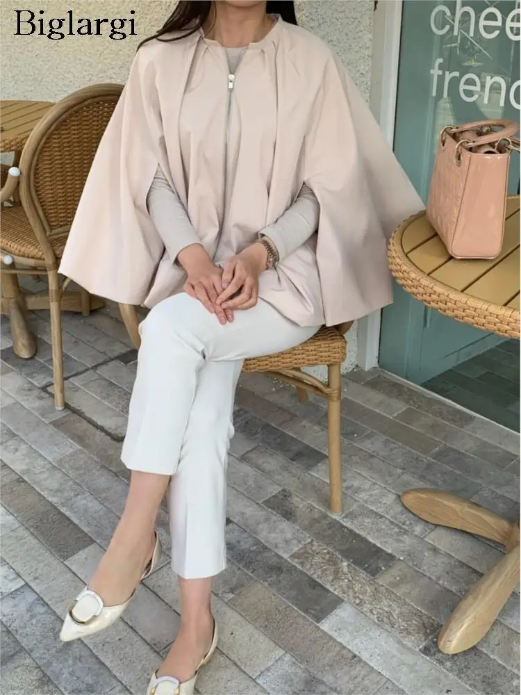 

Осенняя куртка, пальто, женская модная Асимметричная Элегантная укороченная куртка в Корейском стиле, Розовый Повседневный свободный женский жакет, пальто 2023