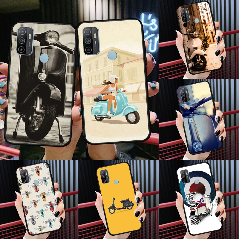 

Vintage Scooter Phone Case For OPPO A15 A16 A5 A9 A31 A53 A53S A1K A3S A5S A52 A72 A83 A91 A93 A54 A74 A94