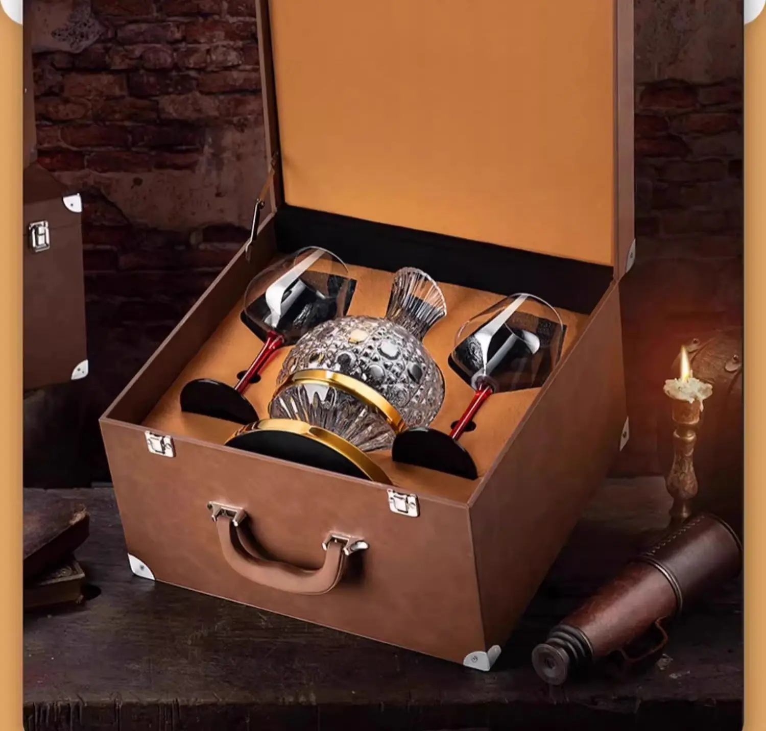 Бокал для красного вина Винный Цвет бордового вращающийся графин домашняя