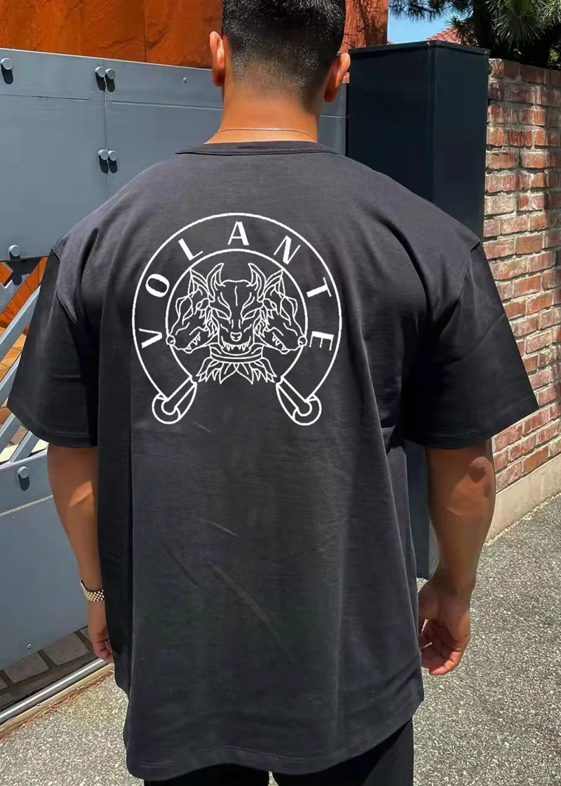 Футболка мужская оверсайз с коротким рукавом повседневная хлопковая