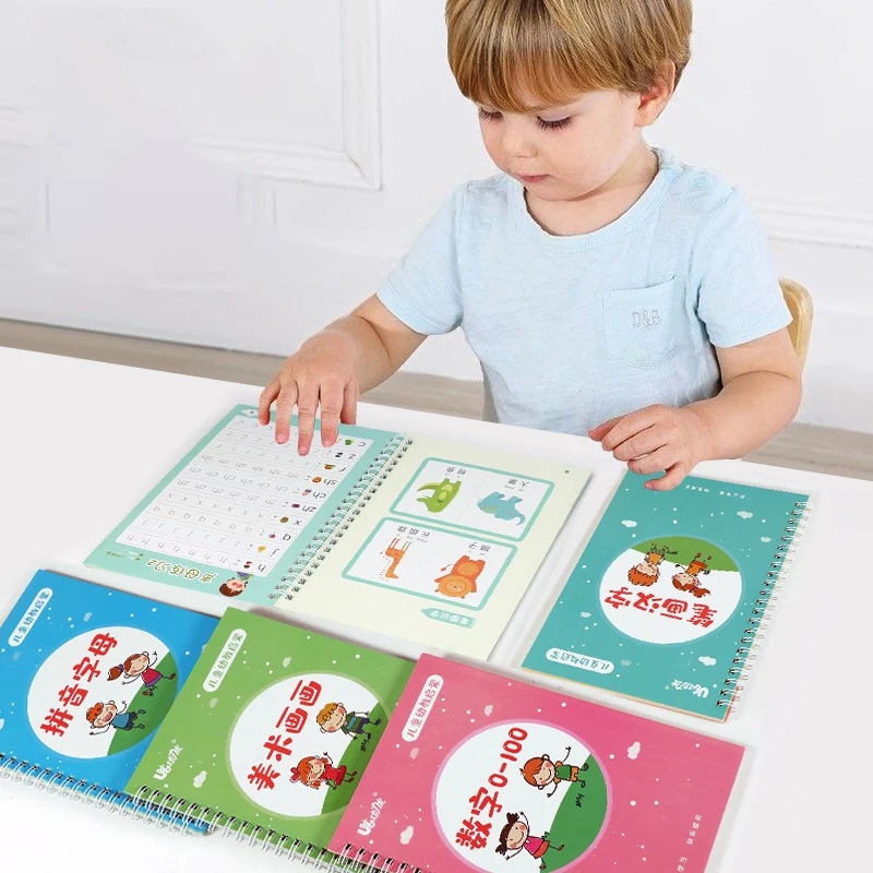 10 шт. многоразовая Волшебная копия Монтессори игрушка для письма алфавит тетрадь