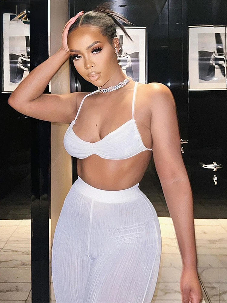 

fashionable2022 Summer Casual Tracksuit Women Suit Crop Top And Pants Two Piece Sets Sexy Y2K Party Outfits Club2022