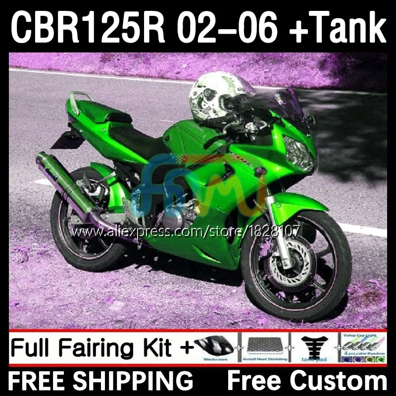 

+Tank For HONDA CBR-125R CBR125RR CBR 125 125R 44No.168 CBR125R 02 03 04 05 06 125CC 2002 2003 2004 2005 2006 Fairing green blk