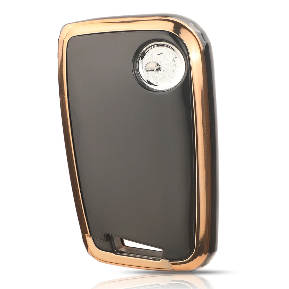 Jingyuqin Корпус Ключа Из ТПУ Для Volkswagen VW Magotan Passat B8 Skoda A7-3 Кнопки Smart Protector