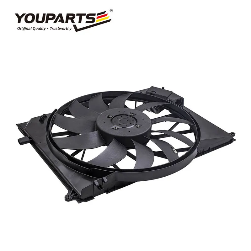 Лучший автомобильный вентилятор двигателя w220 850 Вт 12 в OEM 2205000293 радиатор двигателя для Mercedes Benz
