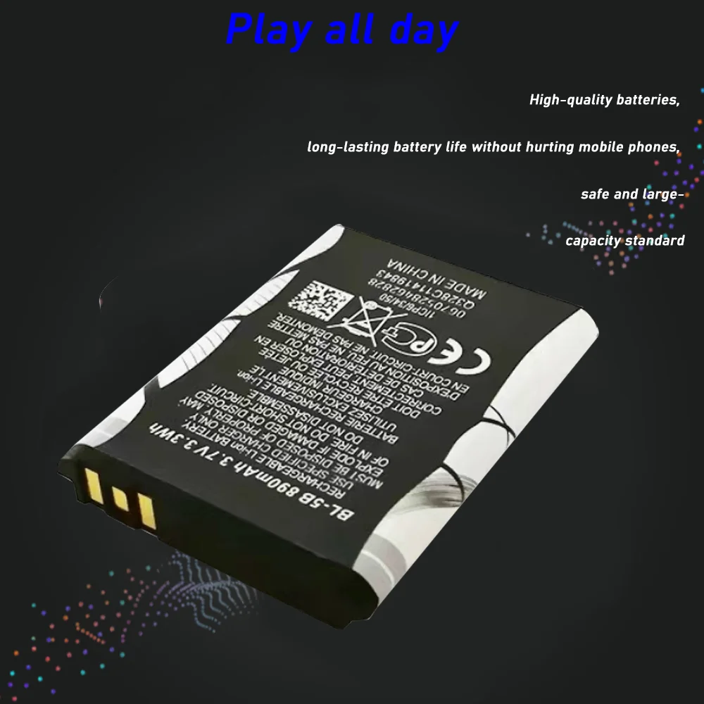 Новая аккумуляторная литиевая батарея для телефона Nokia 3 7 890 N80 N83 6120C 5300 5320 7360 3220 |