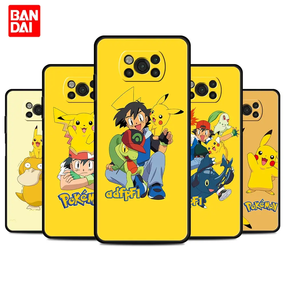 

Pikachu Pokemon Design Anime Case for Xiaomi Mi Poco X3 NFC F3 Redmi Note 9s 9 9A 9C 8 10 11 9T 8T 10T K40 Pro Plus Shell Cover