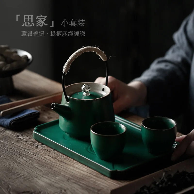 ВИНТАЖНАЯ фотография Shangyan, простой домашний одинарный горшок, две чашки, набор керамических чайных тарелок, набор для приготовления японского чая