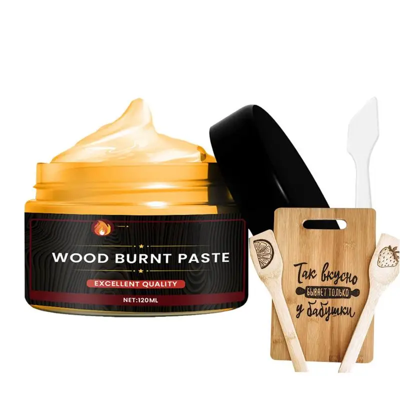 

Wood Burning Gel Easy To Apply Burn Paste For Wood Craft Combustion Gel Multifunctional DIY Pyrography Accessories For Paper