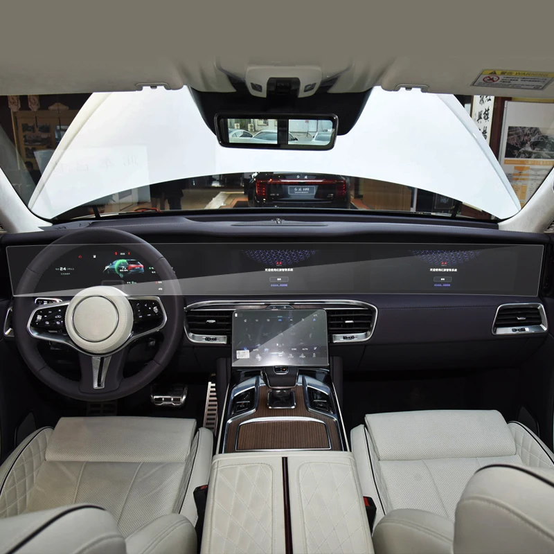 

Автомобильная Защитная пленка для дисплея приборной панели автомобиля из ТПУ для HONGQI E-HS9 2021, GPS навигация, стикер для контроля климат, автоак...
