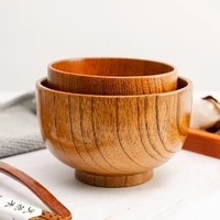 7 sizes japanese style noodle rice soup natural wood handmade crafts kitchen utensil dishes wooden bowls bowl cookware