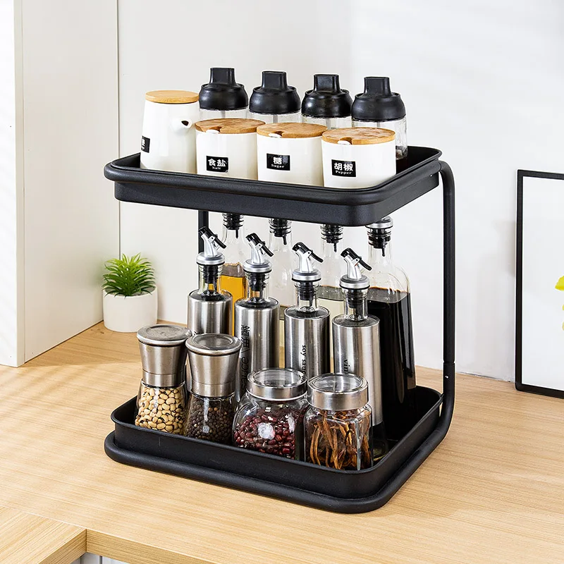 

Spice Organizer Rack Seasoning Bottle Storage Rack for Pantry Kitchen Seasoning Jar Spice Organizer Condiment Holder