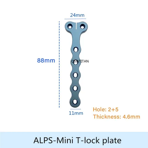 Титановая мини-фиксирующая пластина ALPS, Т-образная костяная пластина для домашних животных, ортопедическая пластина, хирургические инструменты, ветеринарные аксессуары